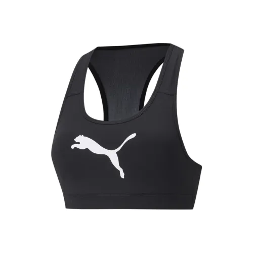 PUMA MID IMPACT 4KEEPS Graphic Sport Бюстгальтер Спортивное белье Женские Черный