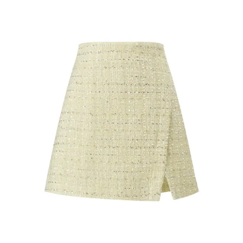 TAMMY TANGS Повседневные короткие юбки Женские Желтые