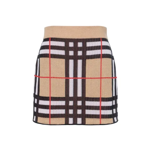 Burberry FW23 Повседневные короткие юбки Женские Многоцветный