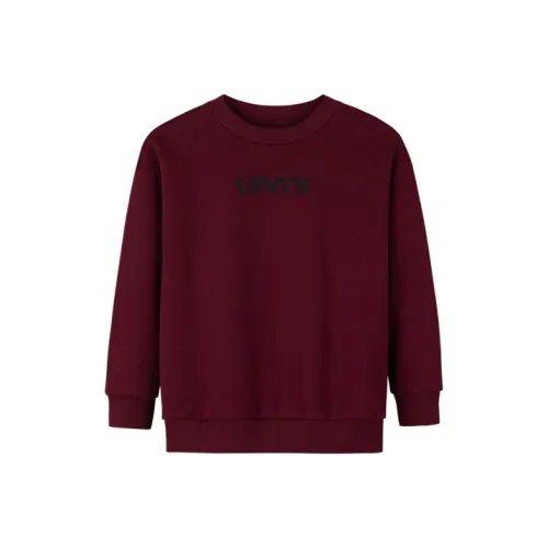Levi's Удобный без капюшона худи Cabernet Красный для детей 3-7 лет
