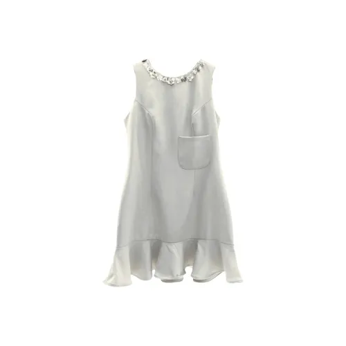 YGPRW Серо-голубое женское платье без рукавов