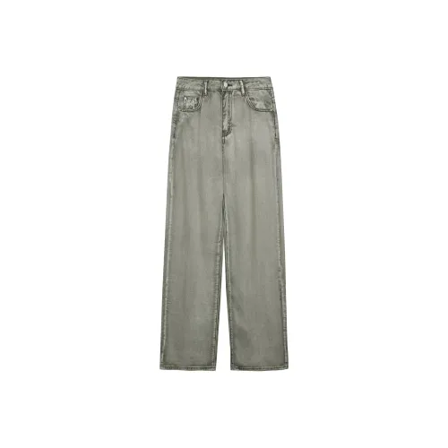 RUMMANDY Оливково-зеленые Женские Джинсы