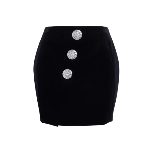 BALMAIN Черные Женские Повседневные Короткие Юбки