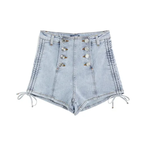 BEBE Светло-синие Женские Джинсовые Шорты