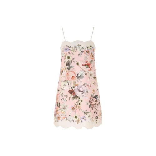 Zimmermann SS25 Slip Платье Женское Розовое