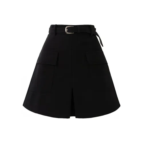 SOON FLOWER Карго Юбки Весенние Женские Черные