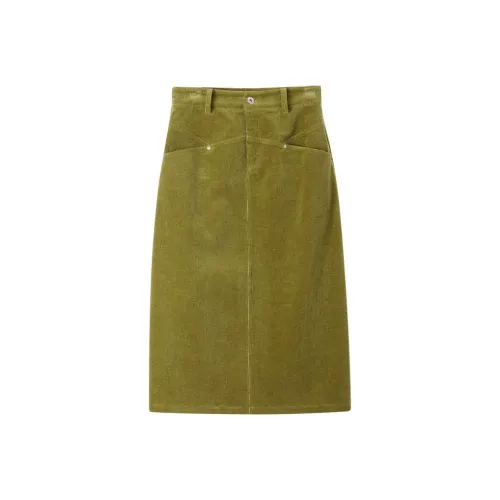 XIANGYING Фруктовый зеленый Женские Повседневные длинные юбки