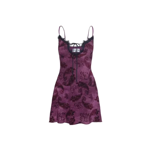 PRINCESS POLLY FOLIAGE Кружево Cut OUT Мини Платье Slip Платье Женские Фиолетовый Фиолетовый