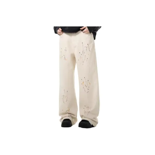 GEOGRE ALEX Ecru Мужские Джинсы