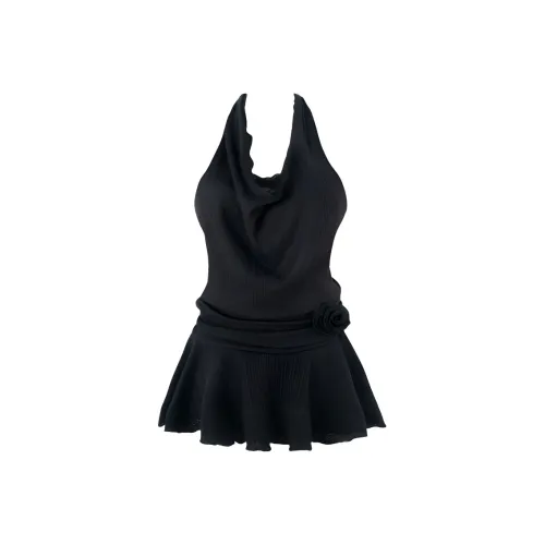 XIAOJUCHUANLI Без рукавов Платье Женское Черное