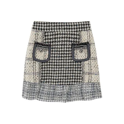 LULUALWAYS Повседневные короткие юбки Женские Черный