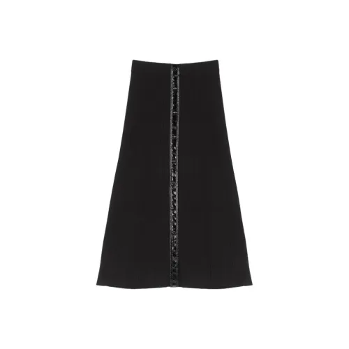 Maje Черные Женские Повседневные Длинные Юбки