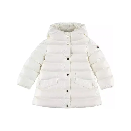 Moncler Хлопковый пуховик Белый Infant и Toddler