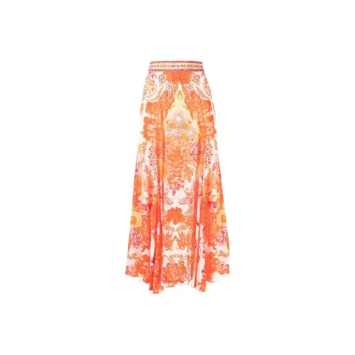 CAMILLA Повседневная длинная юбка женская оранжевая