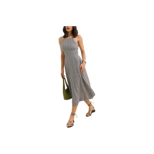 Reformation Yuliy Платье Slip Платье Женское Черно-Белое