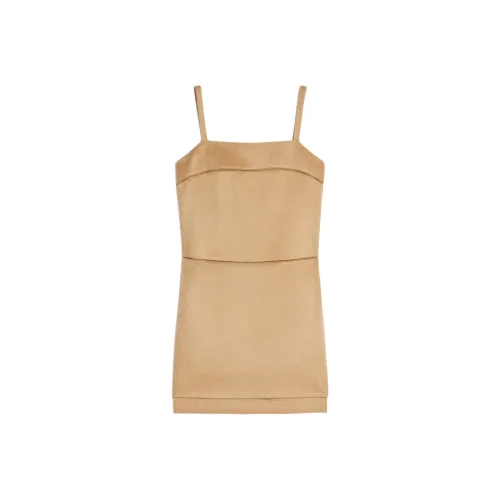 MaxMara BADEN1234 Коллекция Slip Платье Женские Camel