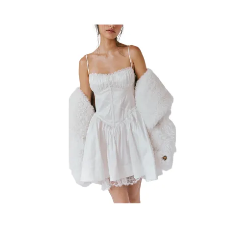 FOR LOVE LEMONS Evelyn Мини Платье Slip Платье Женское Белое