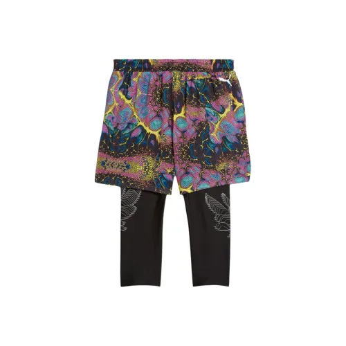 PUMA MELOSHORTS Alien SKINS Баскетбольные шорты 2-в-1 для мужчин черные