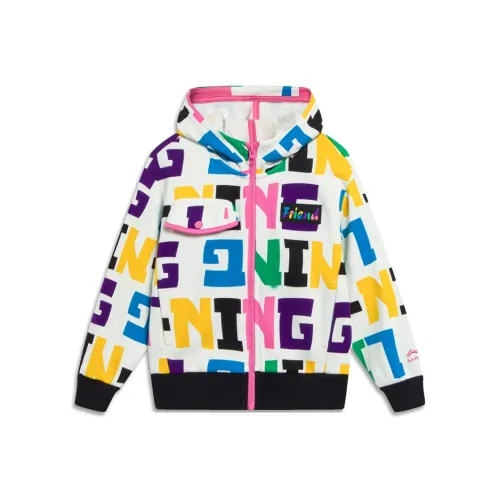 LINING YOUNG Толстовка Sports Life Collection Colorful Letters Are Printed All over the place Детский