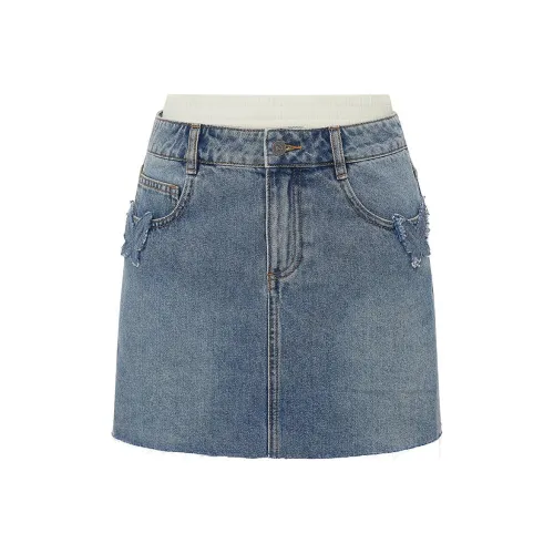 d'zzit SS23 Джинсовые короткие юбки Женские Синий