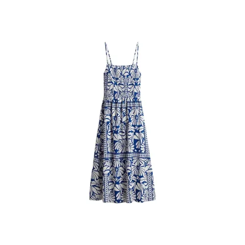 H&M Синий / Белый Цветочный Женские Слиплатья