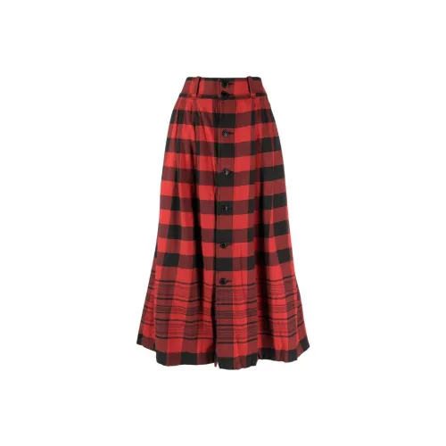 DOUBLE RL Повседневный Длинный Юбка Женские Красный