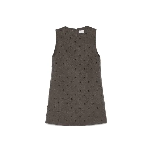 PAROSH Без рукавов Платье Женское Серое