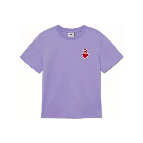 MLB SS23 Heart Series Фиолетовые Школьные Рубашки T