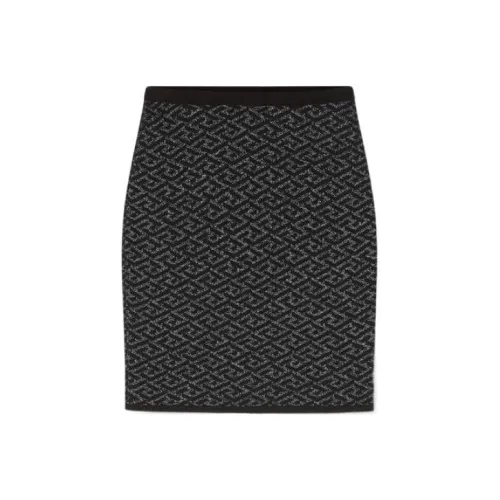 VERSACE SS23 Holiday Повседневные короткие юбки Женские Черный