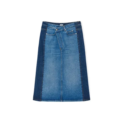 LOEWE Синие Женские Повседневные Длинные Юбки