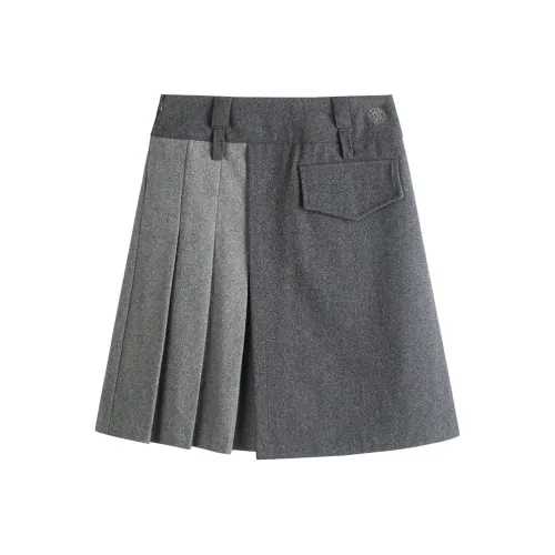 SENCE LA Серый Женские Повседневные Короткие Юбки