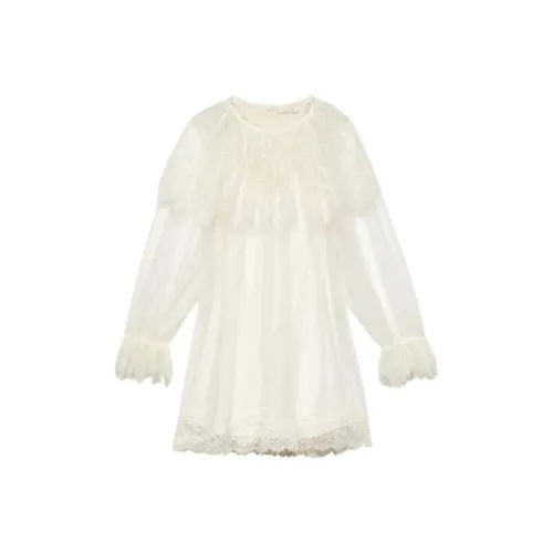 DOEN Лилит Платье Длинное с длинными рукавами Женское Белое