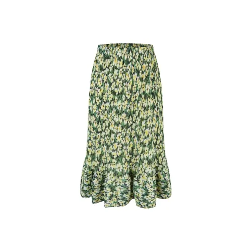 MOCO Повседневный Длинный Юбка Женские Многоцветный Фрукты