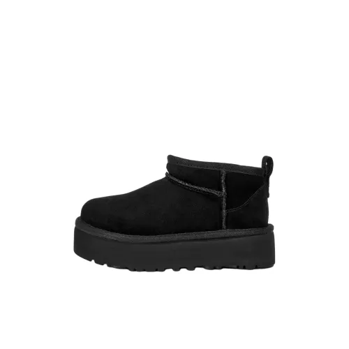 UGG CLASSIC ULTRA MINI Противоскользящие устойчивые к истиранию детские ботинки черные детские