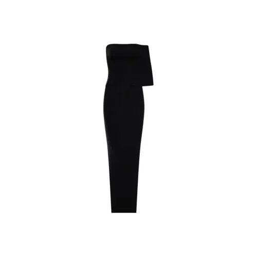 RICK OWENS Черное женское платье без рукавов
