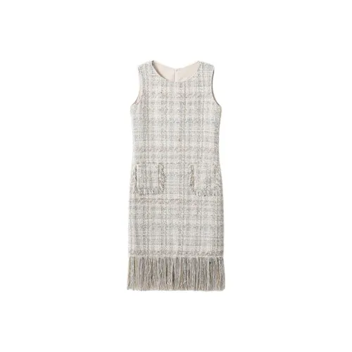 SHUXI Без рукавов Платье Женские Filigree Flying Хлопковая вата