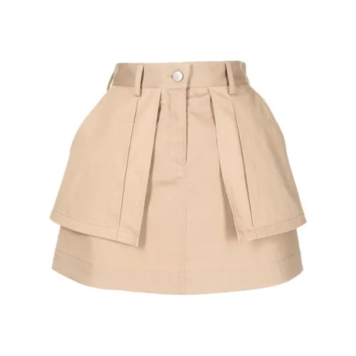 JW Anderson Хаки Женские Короткие Юбки Карго