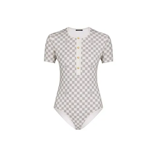 LOUIS VUITTON Ван-Пис Купальник Женский Светло-Серый