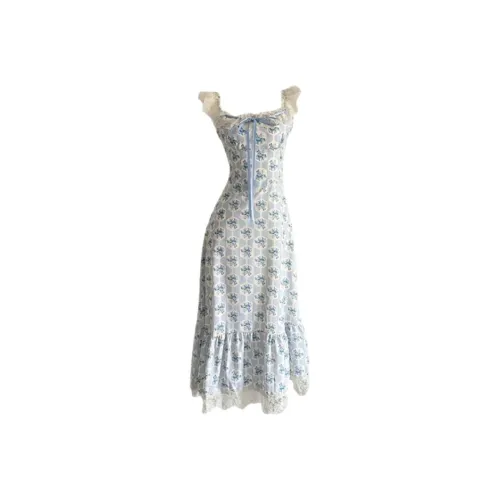 ABBY GODDESS Без рукавов Платье Женское Синее