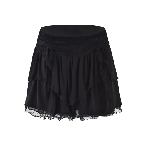 Tiger Mist HARPER MINI SKIRT Повседневные короткие юбки Женские Черный