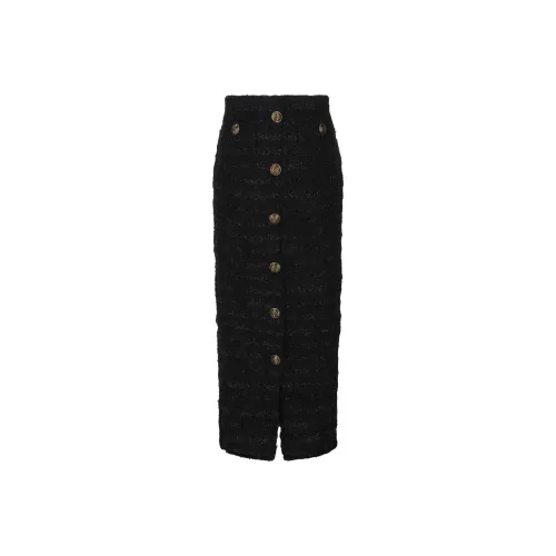 Balenciaga FW22 Повседневная длинная юбка обычный крой женский черный