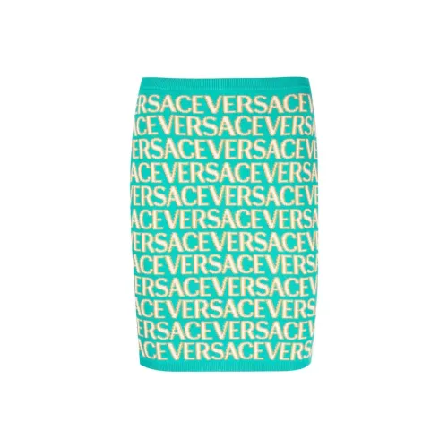VERSACE SS23 Повседневные короткие юбки Женские Синий Зеленый