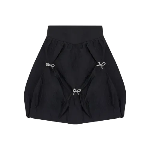 TAMMY TANGS Черный Женские Повседневные Короткие Юбки