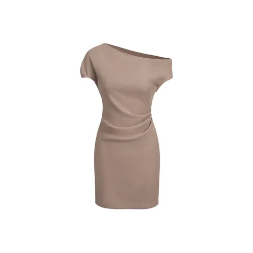 ABBY GODDESS Без рукавов Платье Женское Кофейное