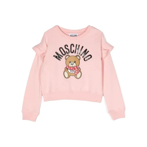 MOSCHINO Розовые Детские Свитшоты