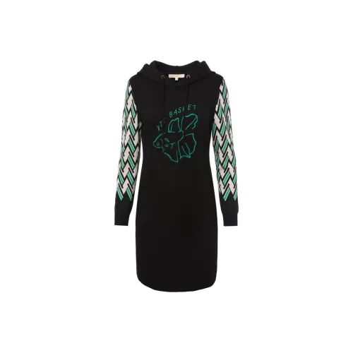 XII BASKET Длинный рукав Платье Женское Черное