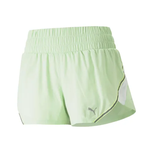 PUMA RUN Ткани вязаные 3' Короткий Женские Спортивные шорты Женские Зеленый