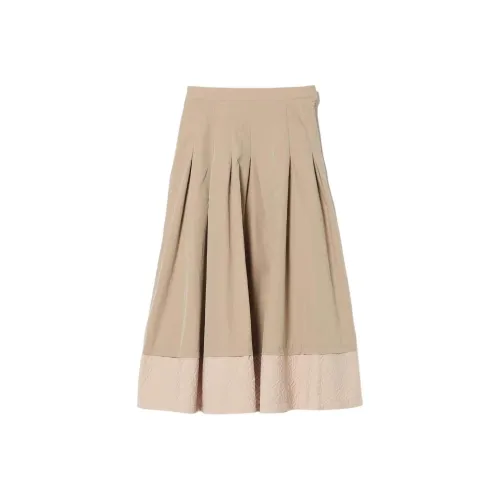 BEAMS Повседневный Длинный Юбка Женская Светлый Умбра