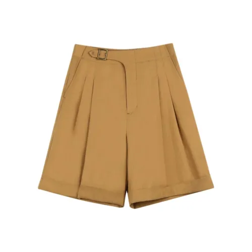 SOLIGHTER Повседневные шорты женские янтарно-желтого цвета