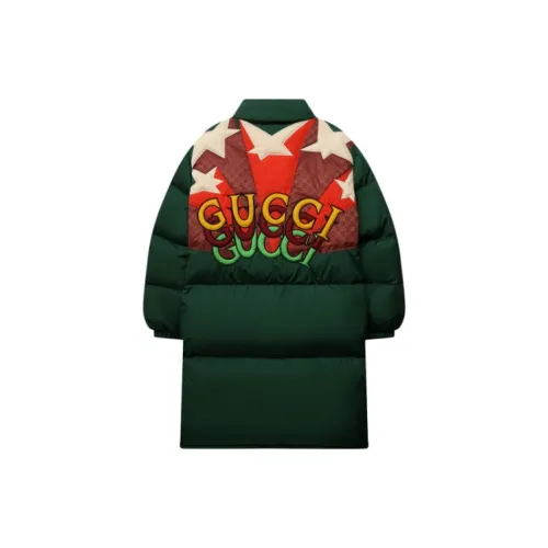 GUCCI Зеленый Kids Пуховики